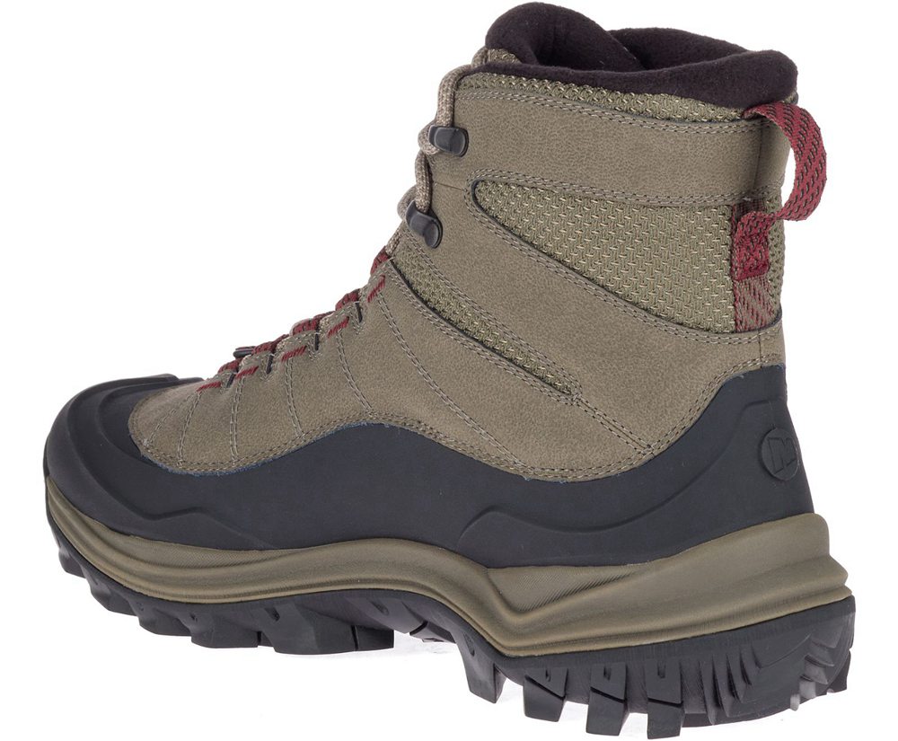 Kozaki Merrell Męskie Brązowe - Thermo Chill Mid Shell Waterproof - 491726-PNO